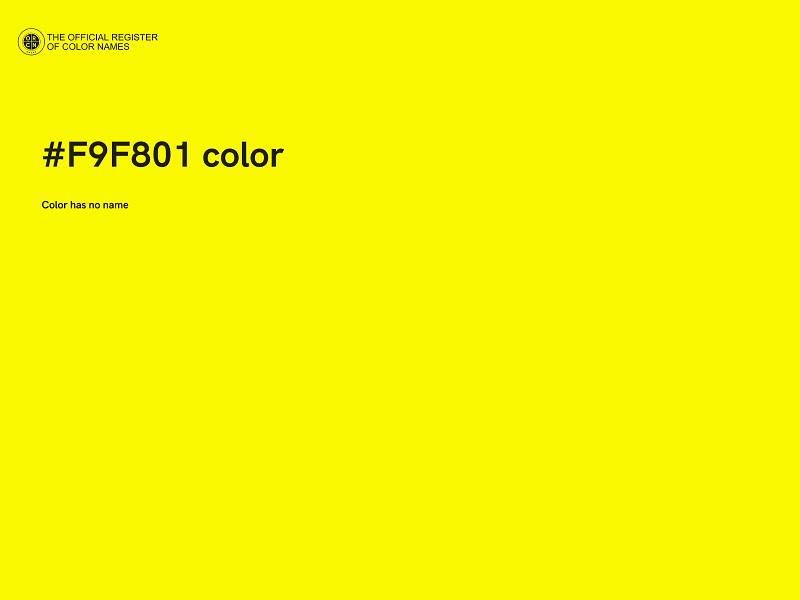 #F9F801 color image