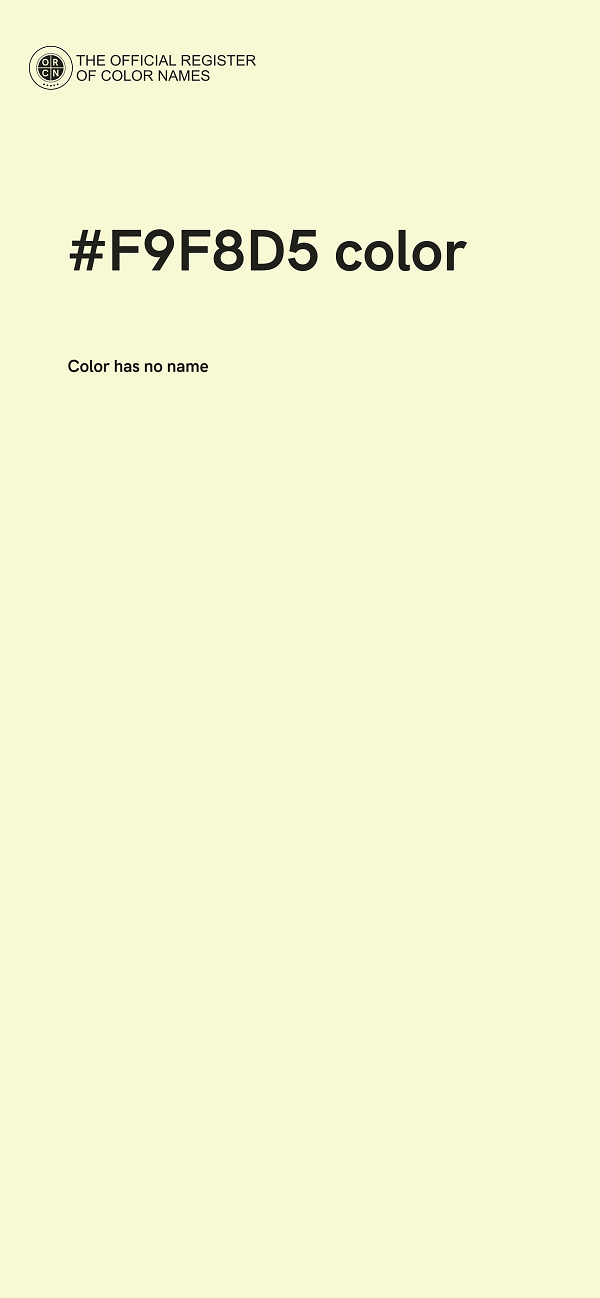 #F9F8D5 color image