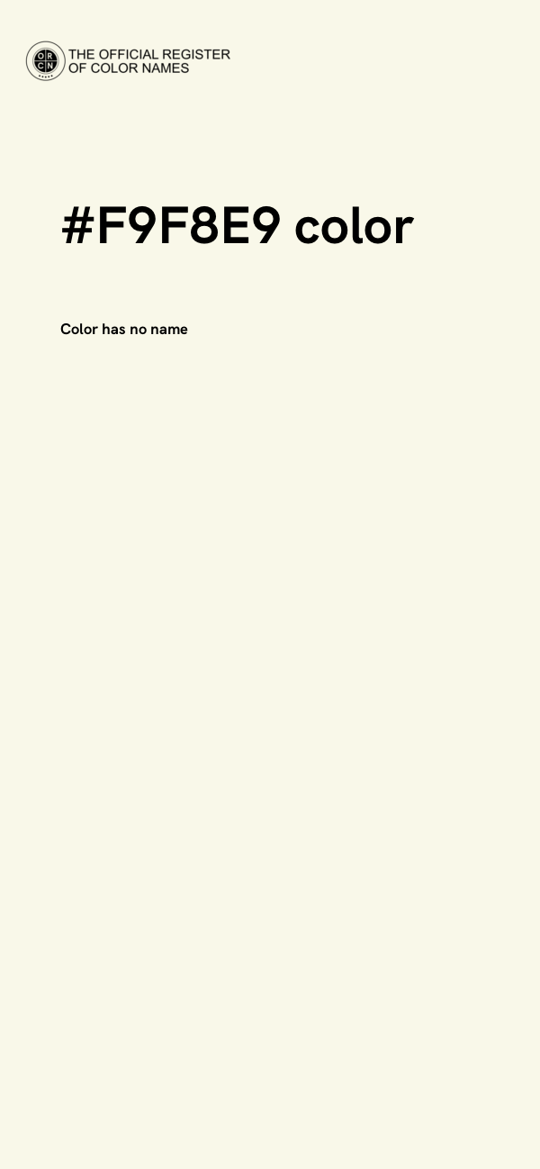 #F9F8E9 color image