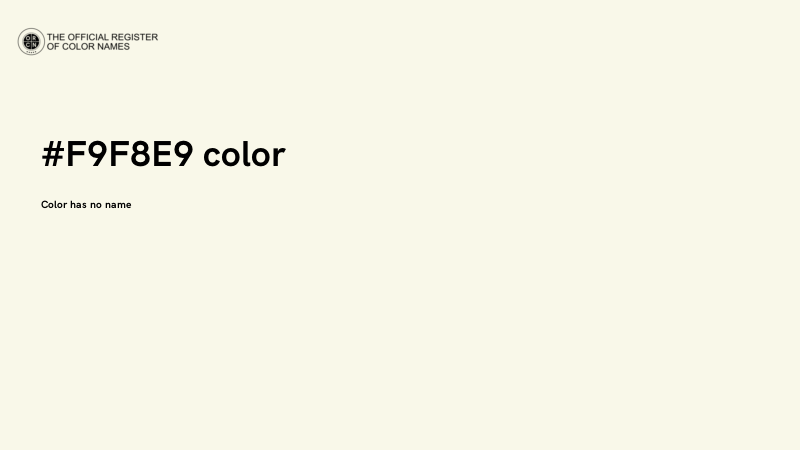 #F9F8E9 color image