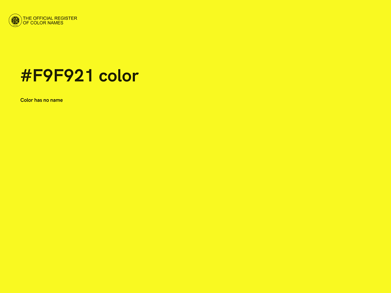 #F9F921 color image