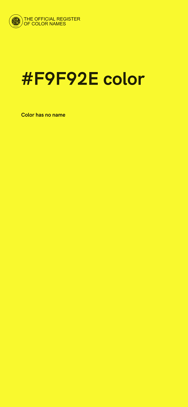 #F9F92E color image