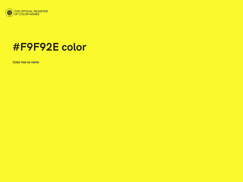 #F9F92E color image