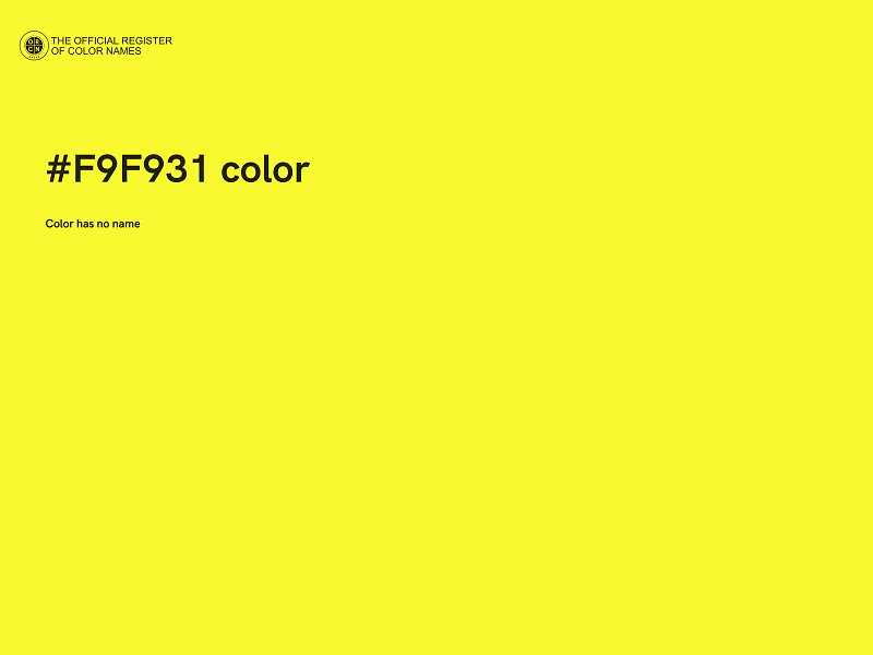 #F9F931 color image