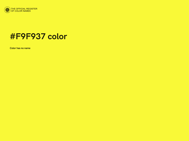#F9F937 color image