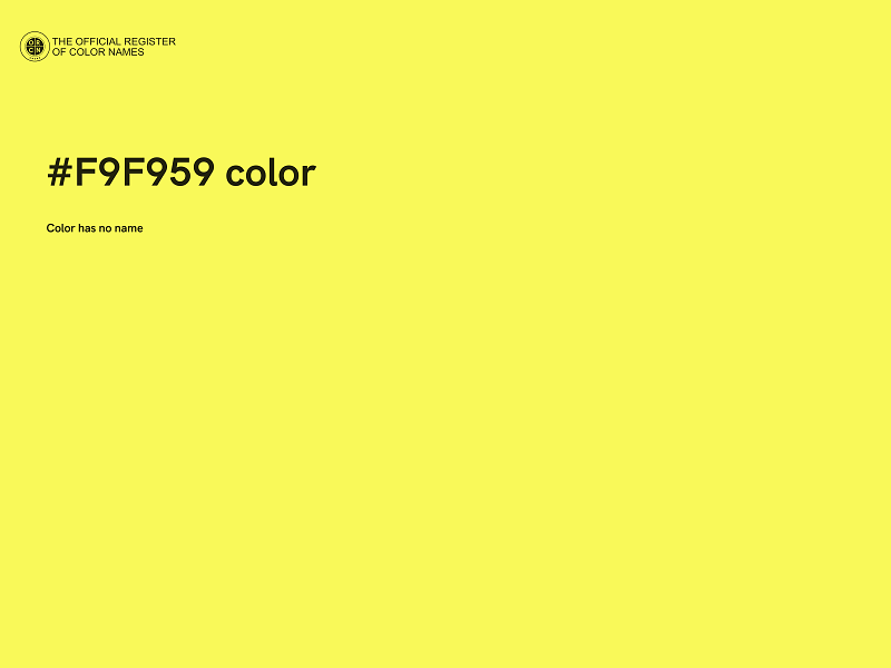 #F9F959 color image