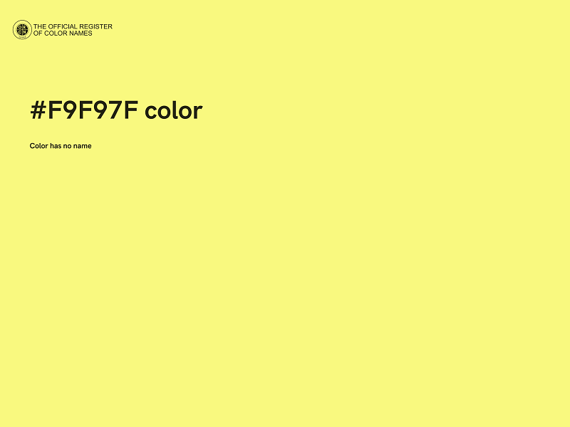 #F9F97F color image