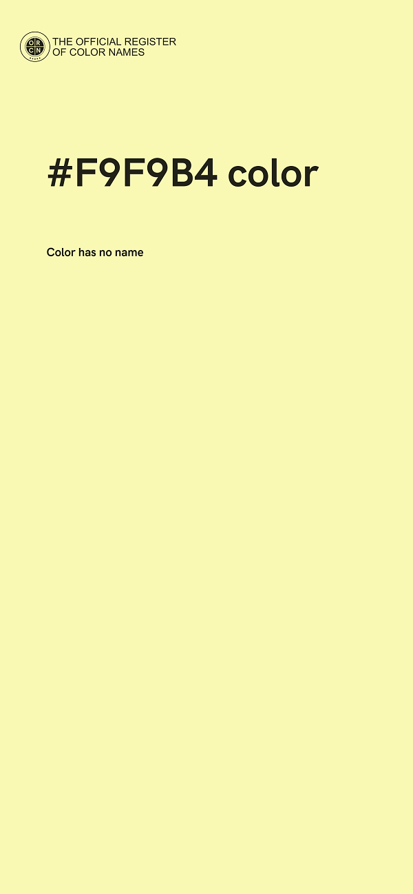 #F9F9B4 color image