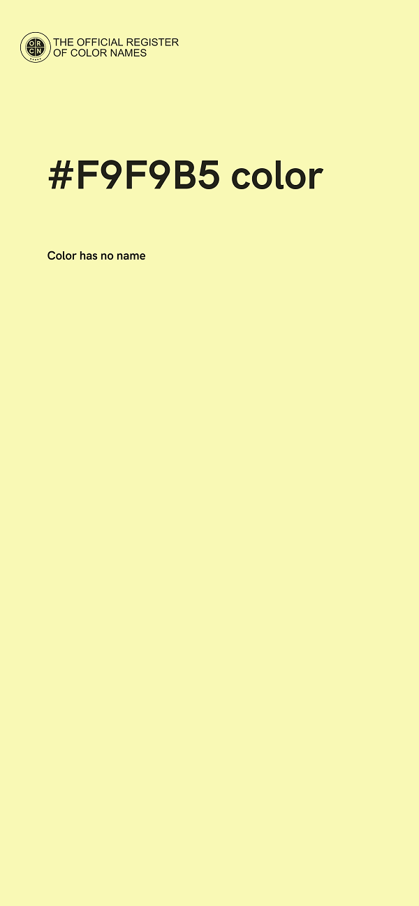 #F9F9B5 color image
