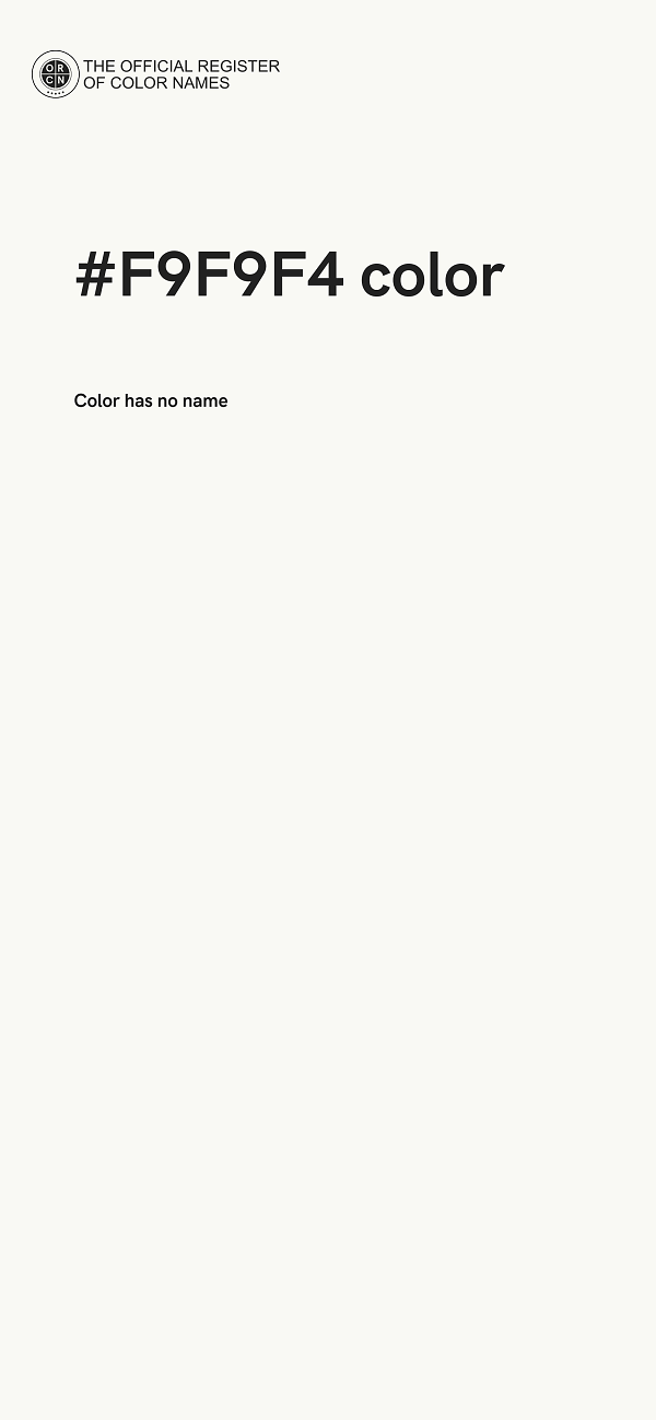 #F9F9F4 color image