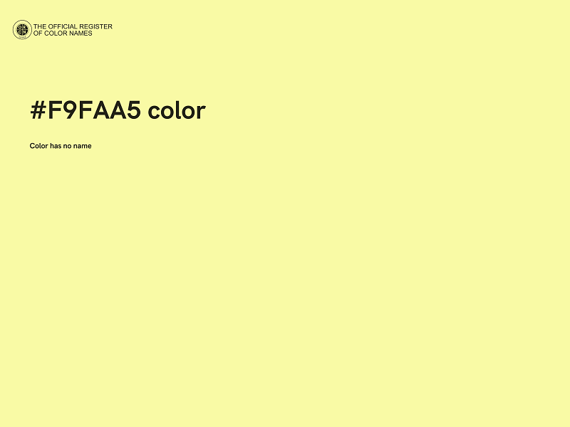 #F9FAA5 color image