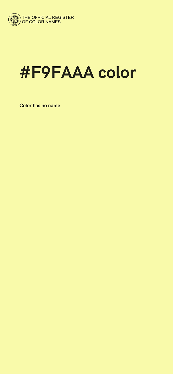 #F9FAAA color image