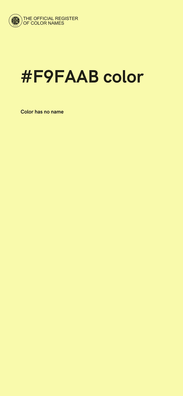 #F9FAAB color image