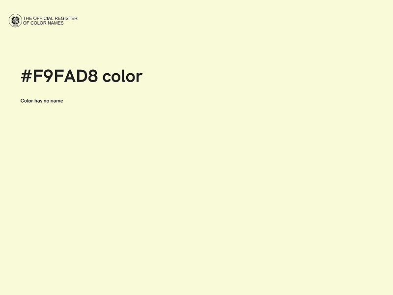 #F9FAD8 color image