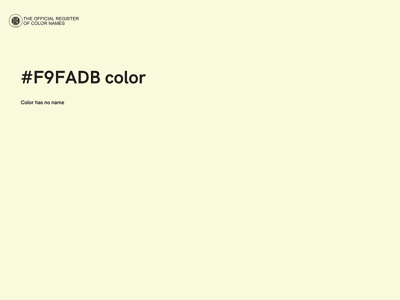#F9FADB color image