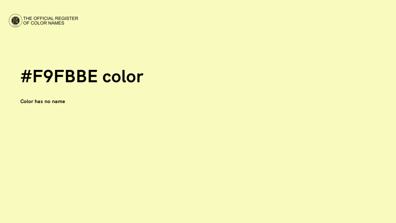 #F9FBBE color image