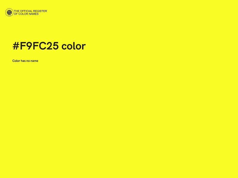 #F9FC25 color image