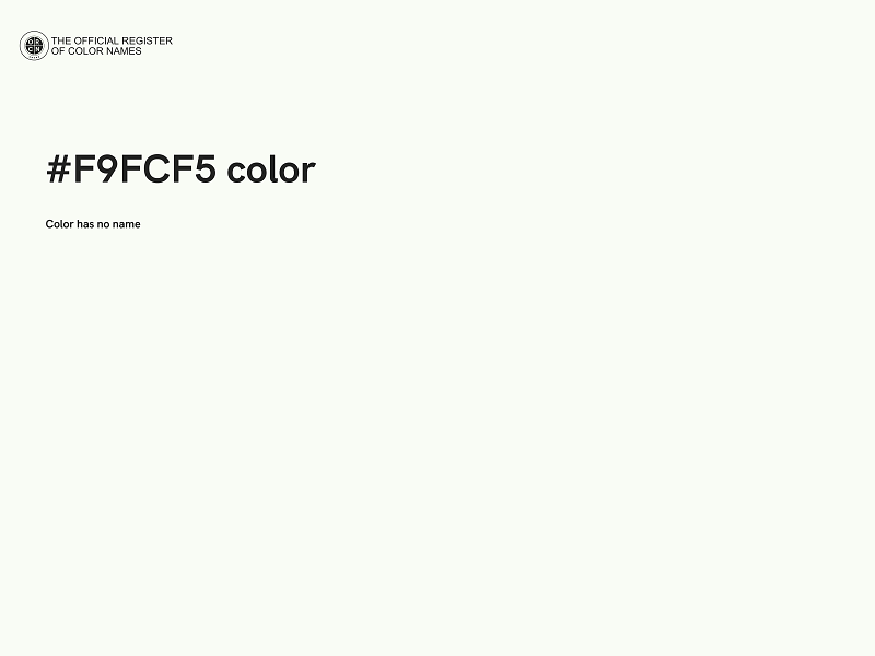 #F9FCF5 color image