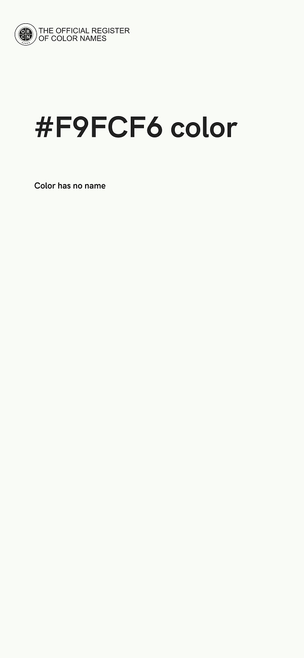 #F9FCF6 color image
