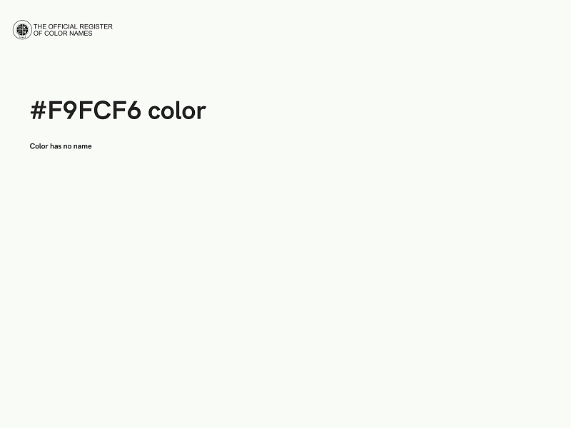 #F9FCF6 color image