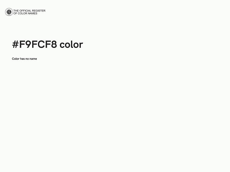 #F9FCF8 color image