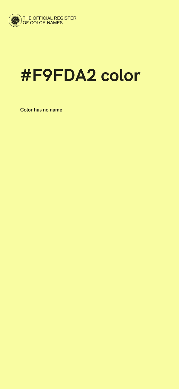 #F9FDA2 color image