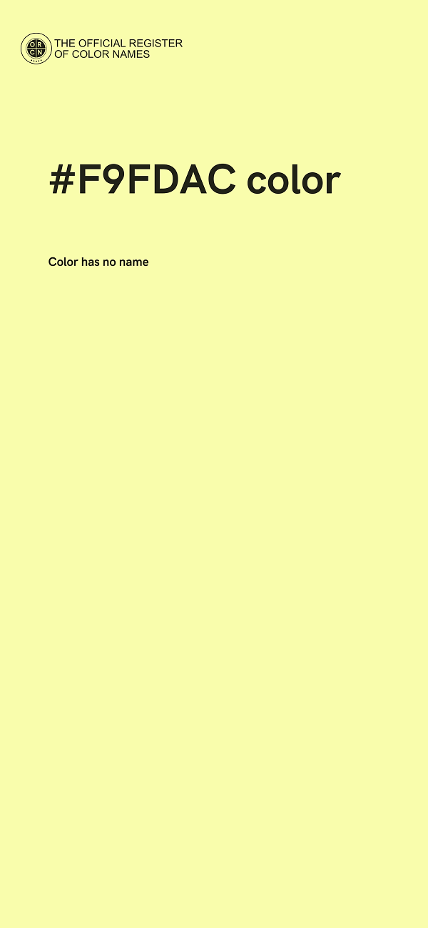 #F9FDAC color image