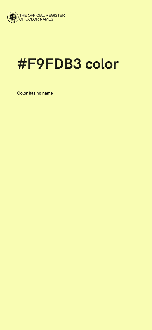 #F9FDB3 color image
