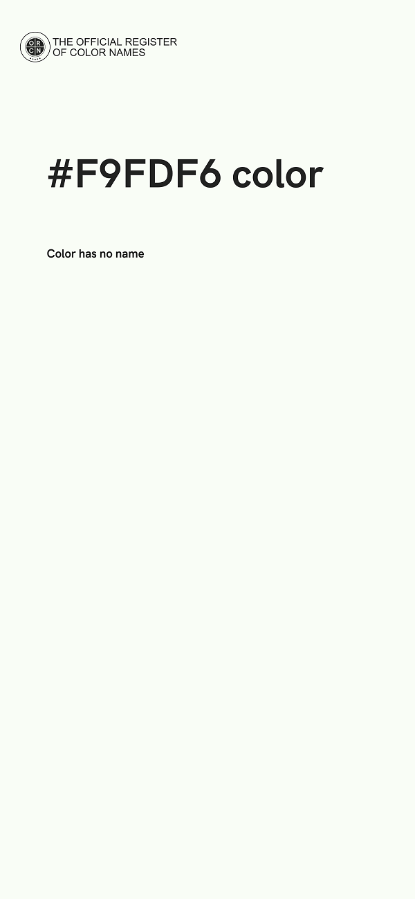 #F9FDF6 color image
