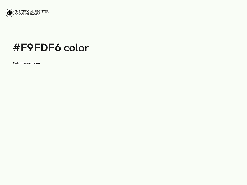 #F9FDF6 color image