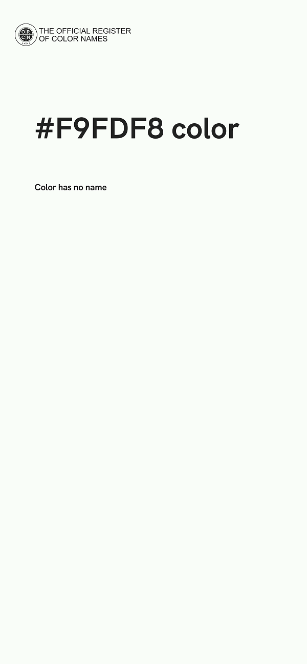 #F9FDF8 color image