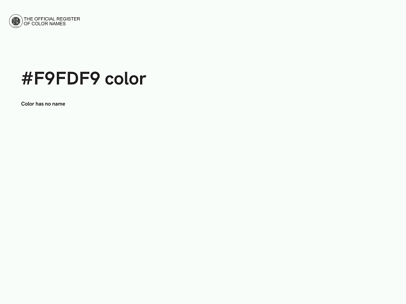 #F9FDF9 color image