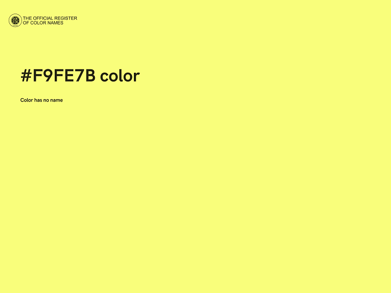 #F9FE7B color image