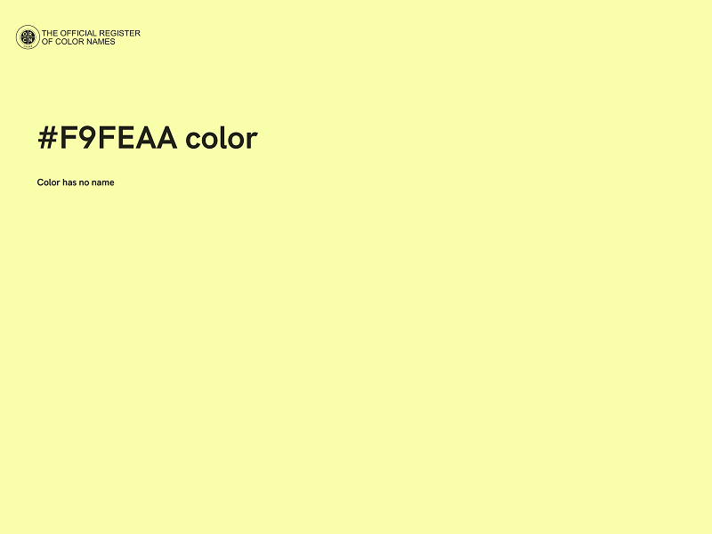 #F9FEAA color image