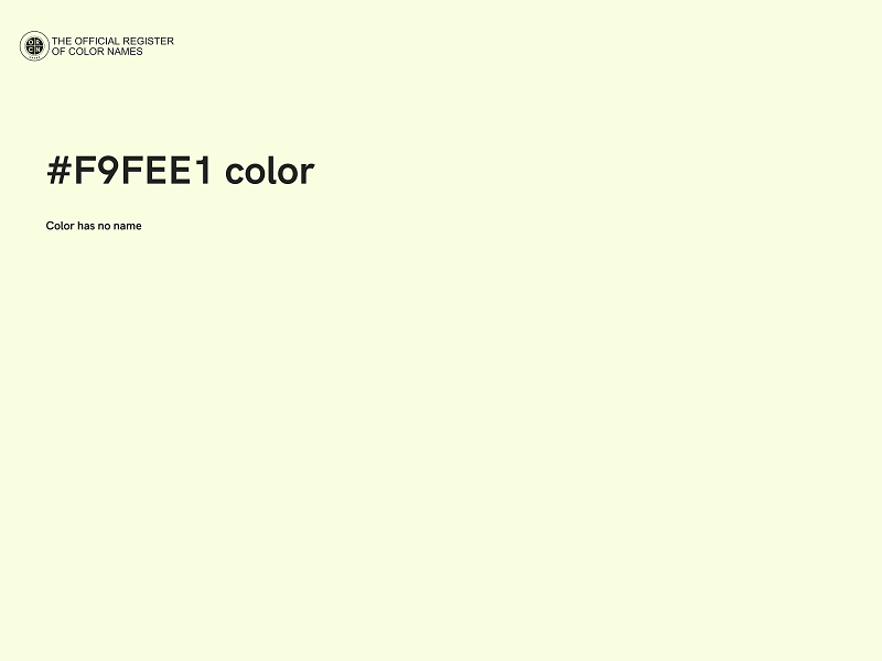 #F9FEE1 color image