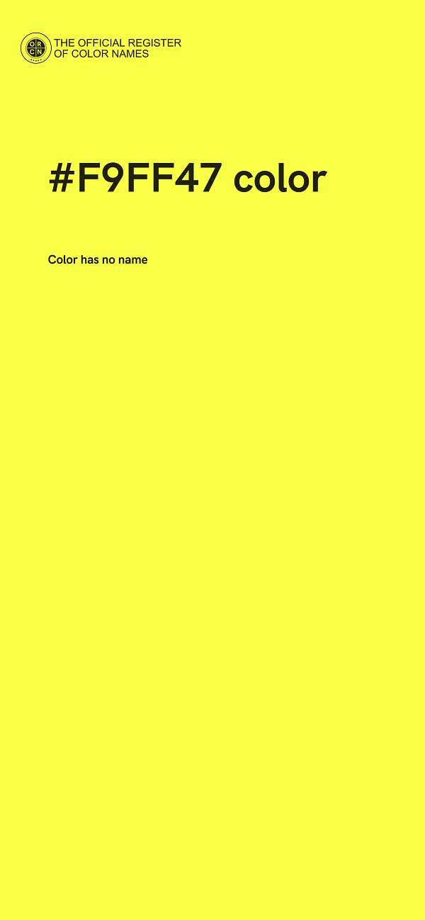#F9FF47 color image