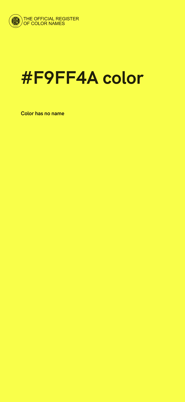 #F9FF4A color image