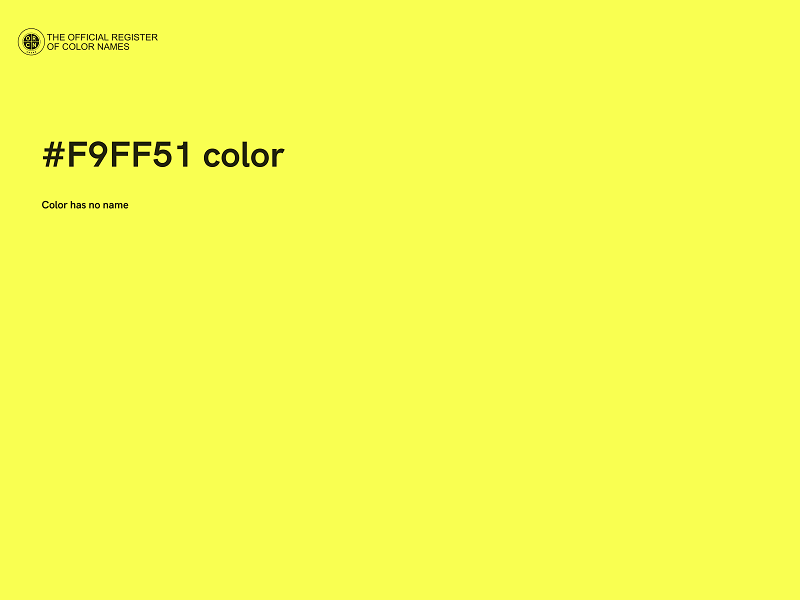 #F9FF51 color image