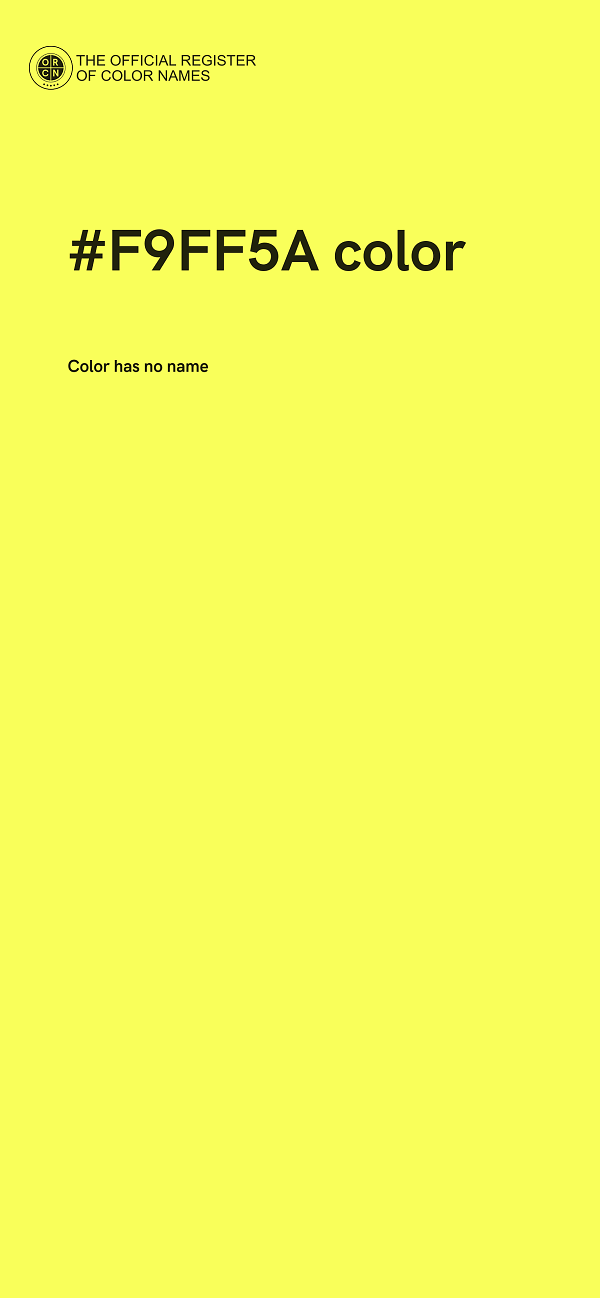 #F9FF5A color image