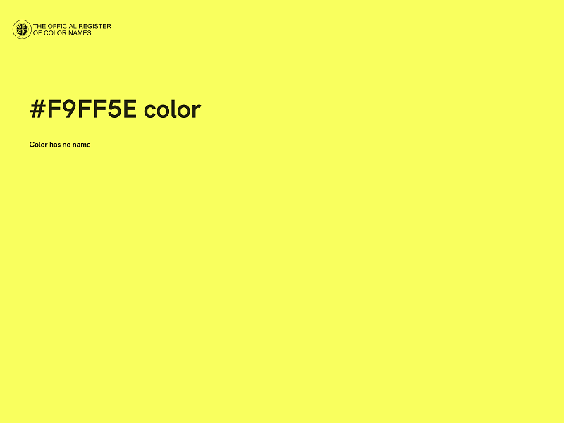 #F9FF5E color image