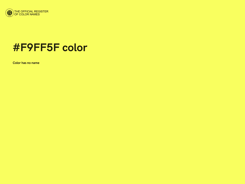 #F9FF5F color image