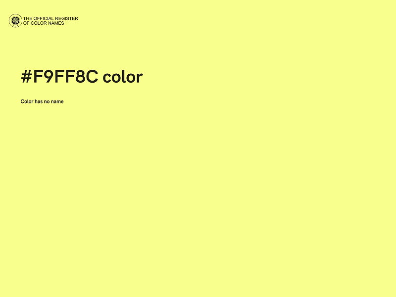 #F9FF8C color image