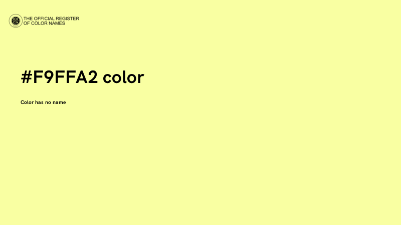 #F9FFA2 color image
