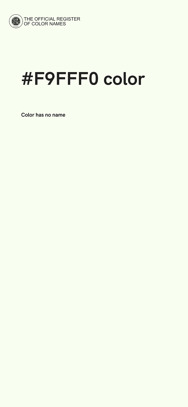 #F9FFF0 color image