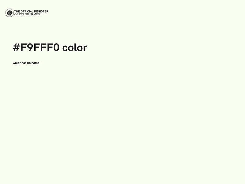 #F9FFF0 color image