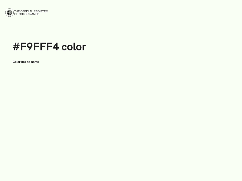 #F9FFF4 color image