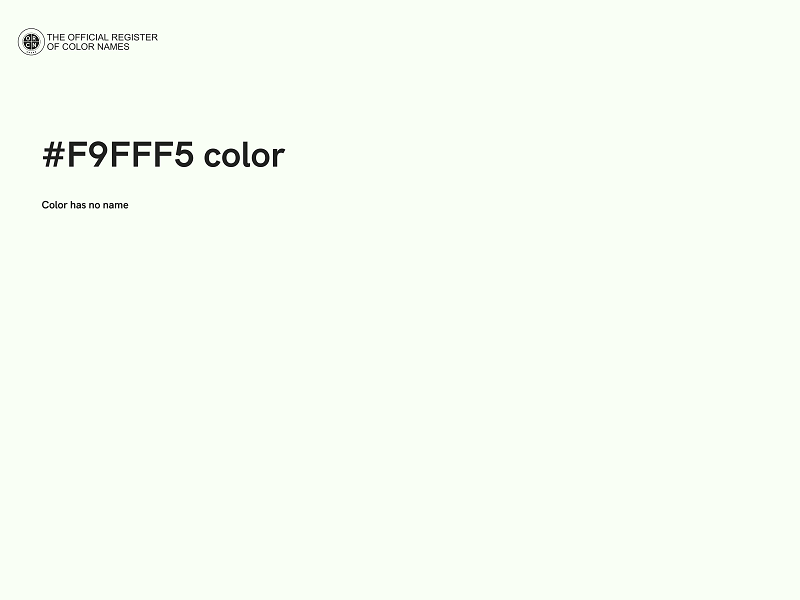 #F9FFF5 color image