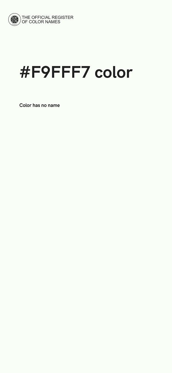 #F9FFF7 color image