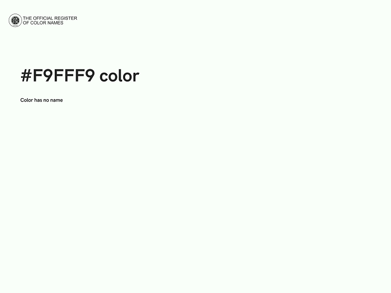 #F9FFF9 color image