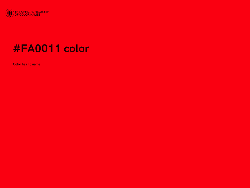 #FA0011 color image